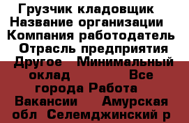 Грузчик-кладовщик › Название организации ­ Компания-работодатель › Отрасль предприятия ­ Другое › Минимальный оклад ­ 27 000 - Все города Работа » Вакансии   . Амурская обл.,Селемджинский р-н